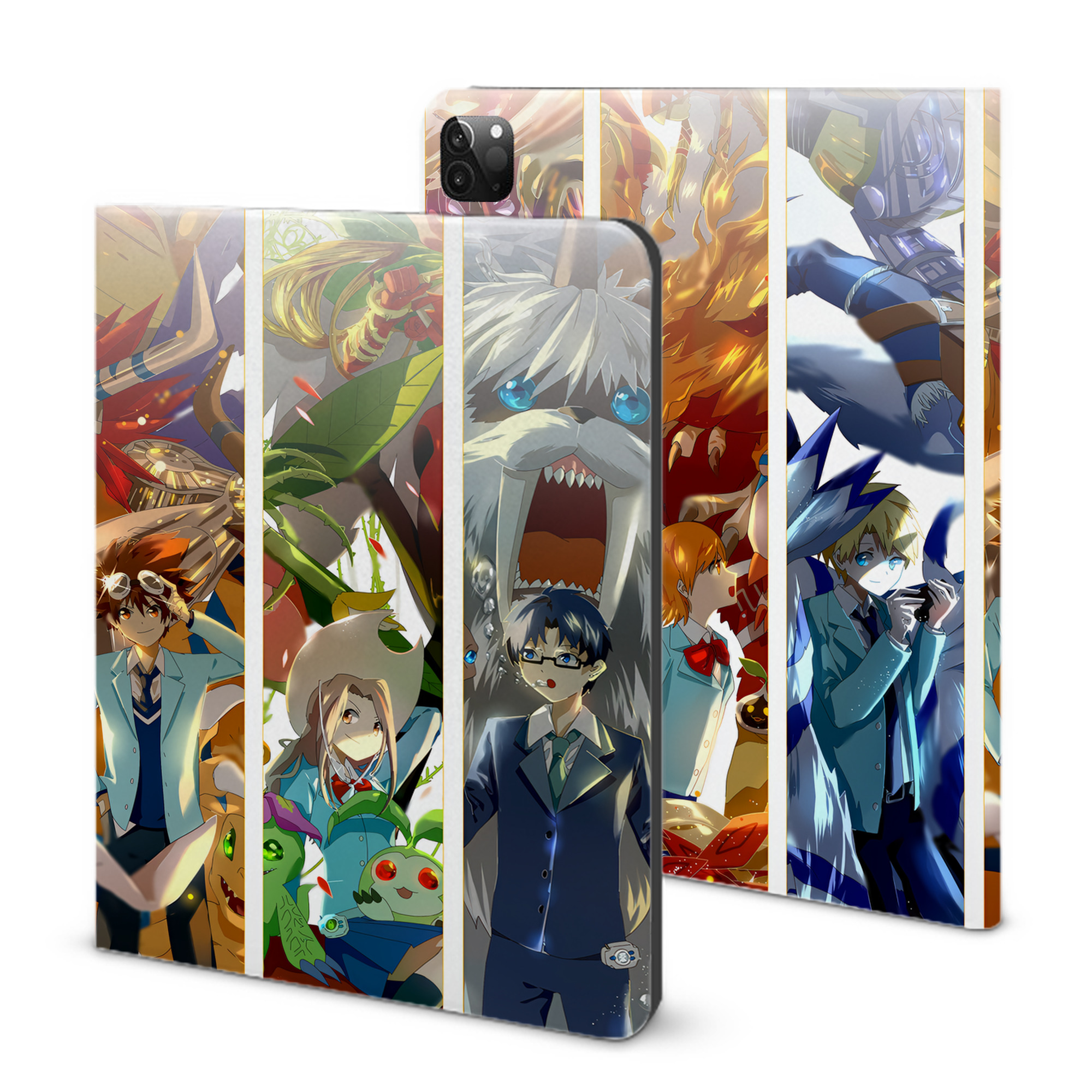 （画像用） Digimon デジタルモンスター/デジモン IPadケース ペンホルダー付き ブックスタイルデザイン